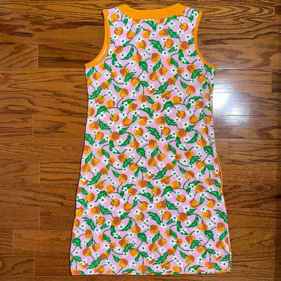 Draper James x Lands’ End Peach Floral Sleeveless Cotton Mini Dress Size XS - Picture 13 of 16